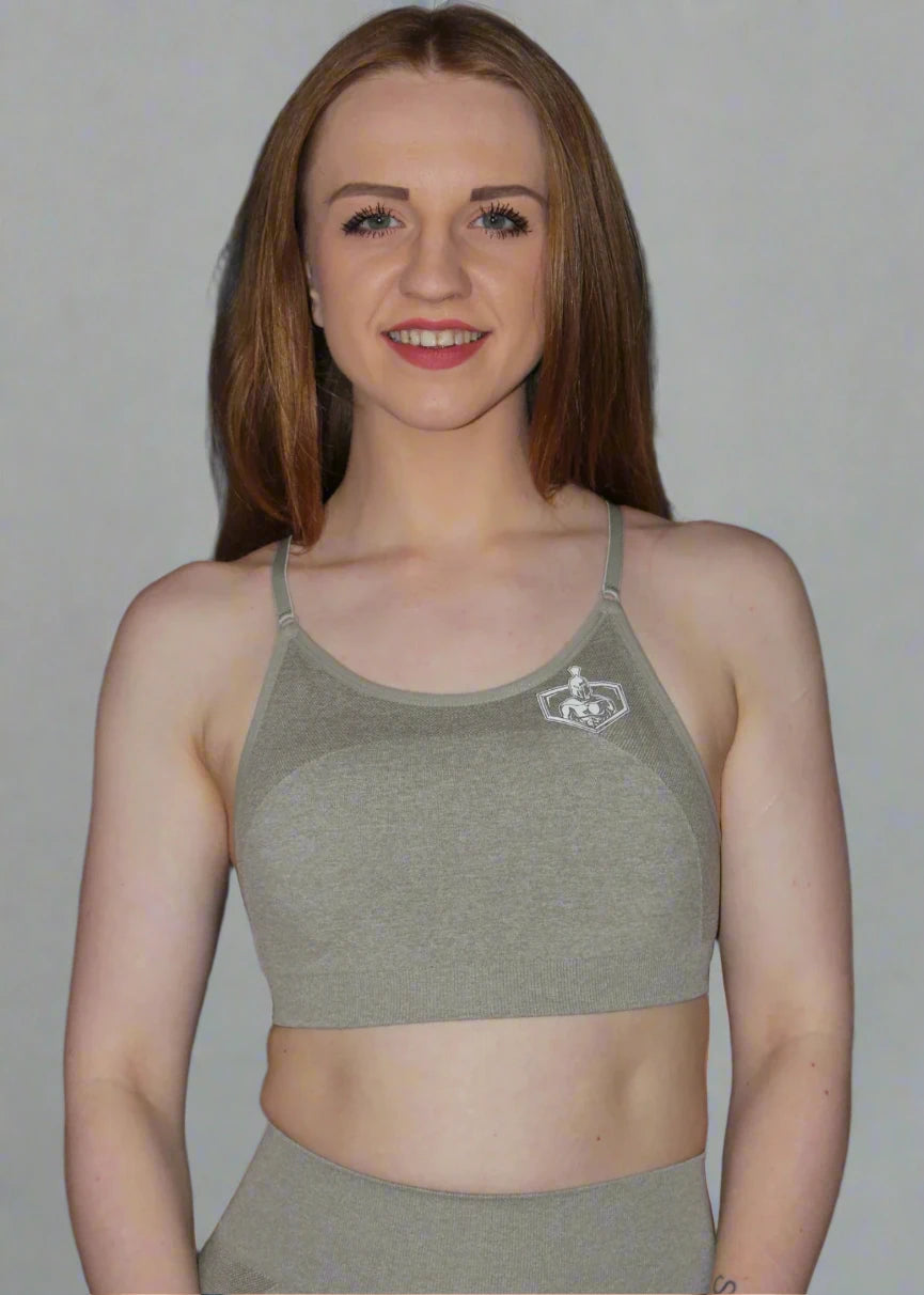 Flex Strappy Sports Bra Kaki Groen