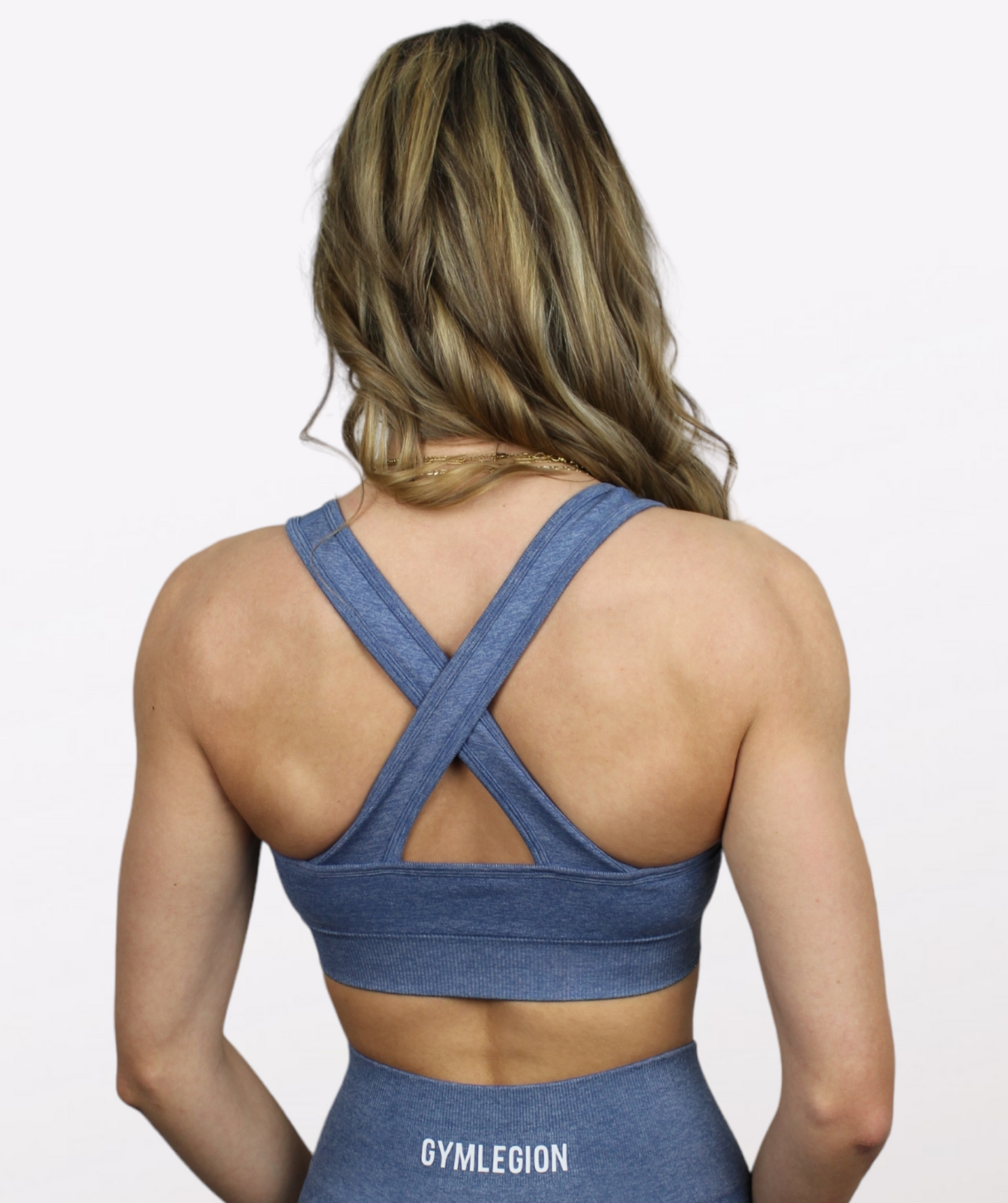 Solid Seamless Sports Bra Blauw