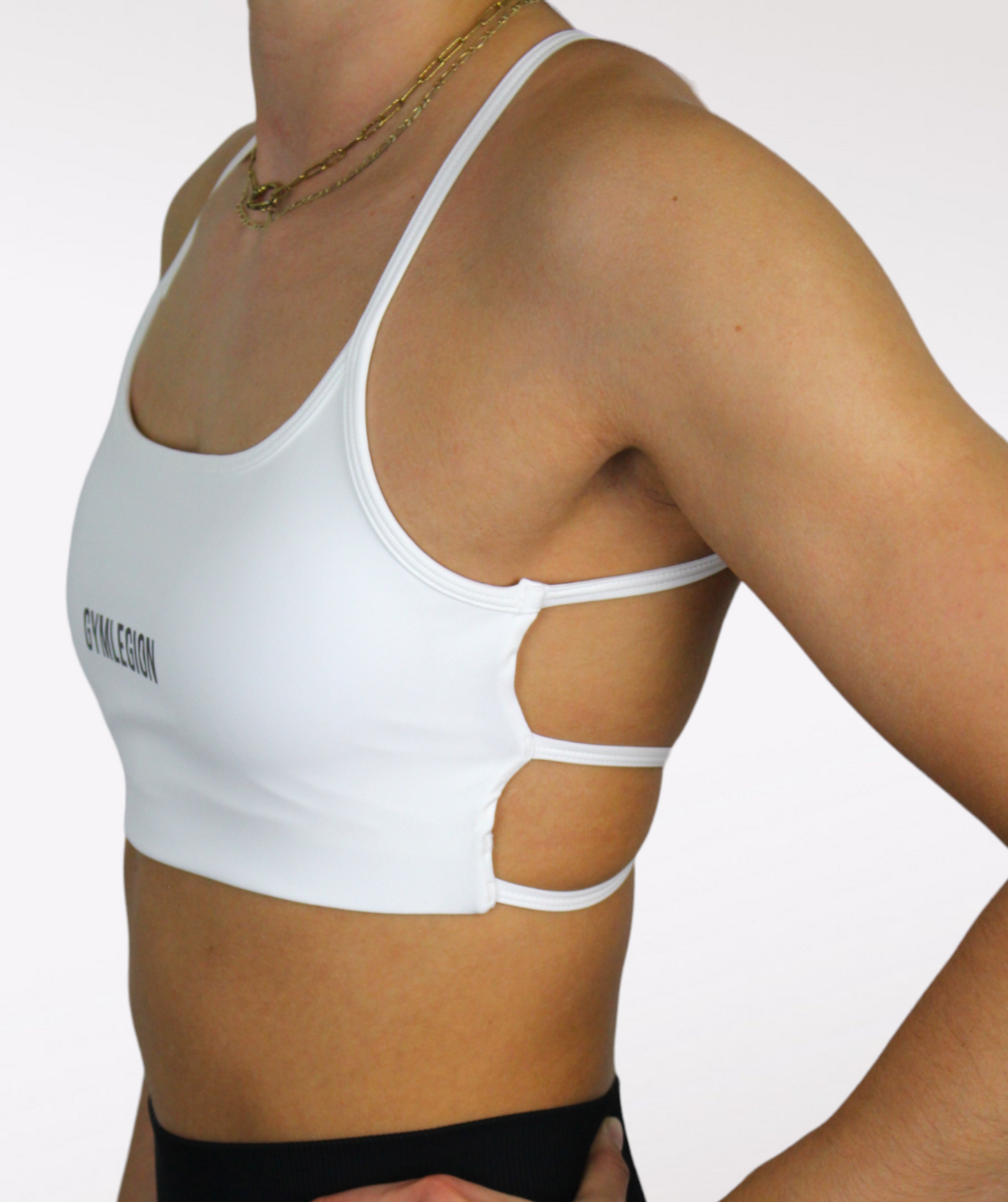 Open back sport top - Wit