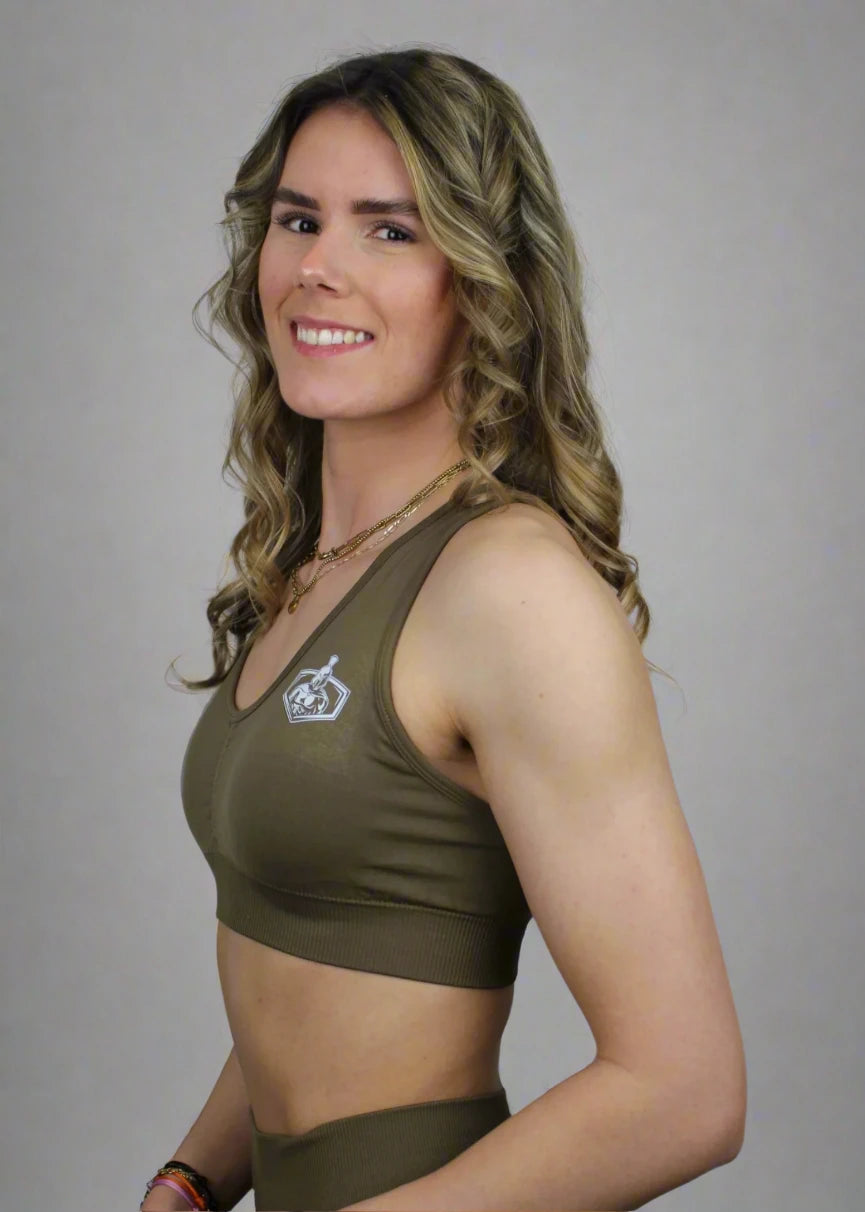Solid Seamless Sports Bra Bruin