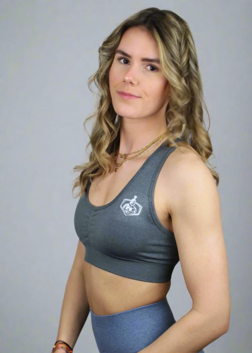 Solid Seamless Sports Bra Antraciet