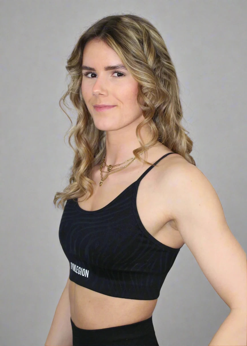 Zebra Sports Bra Zwart