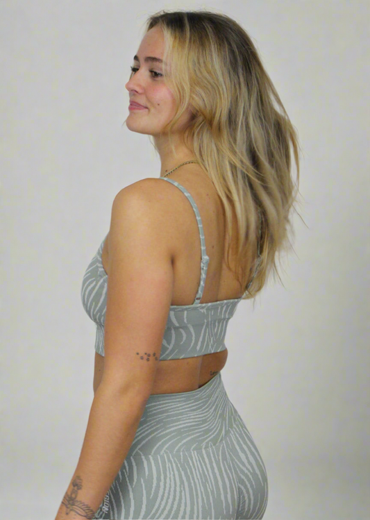 Zebra Sports Bra Nature Green