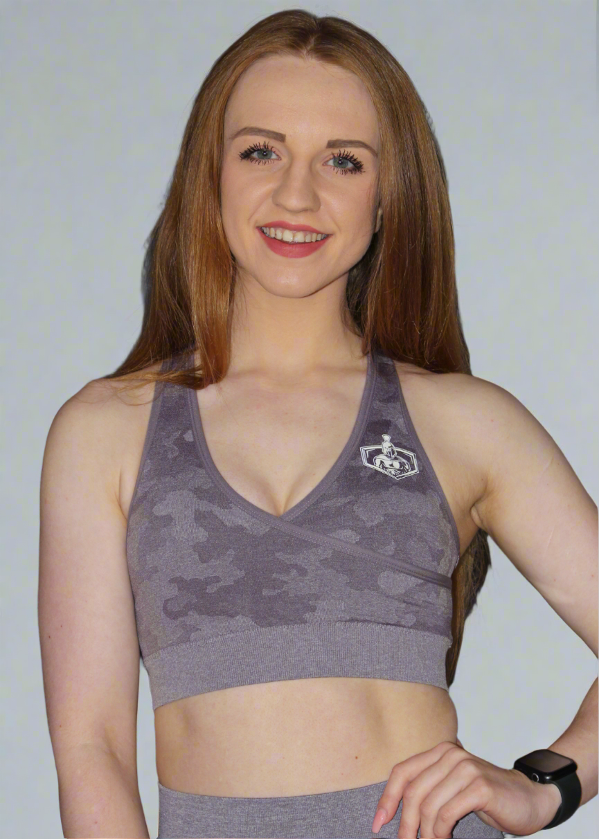 Camo Sports Bra Paars