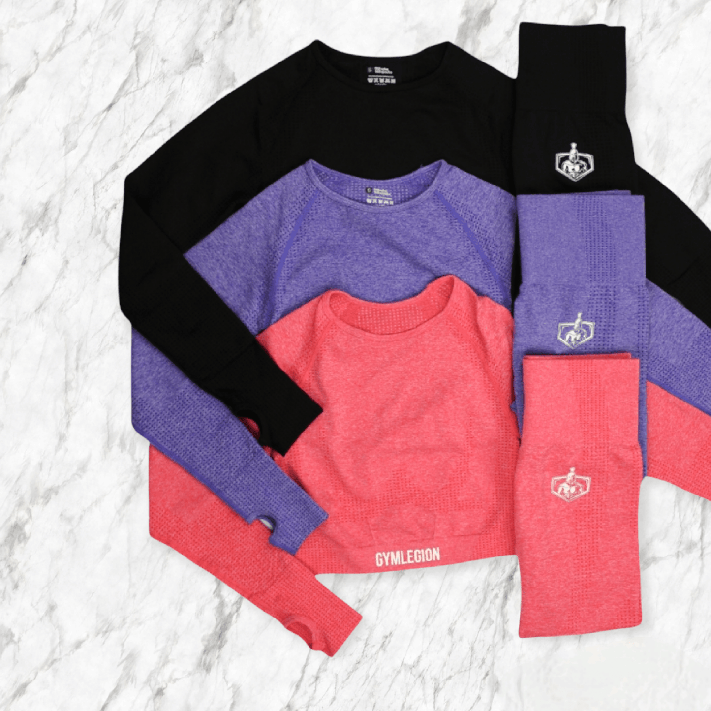Seamless Long Sleeve Crop Top - Zwart - Gymlegion