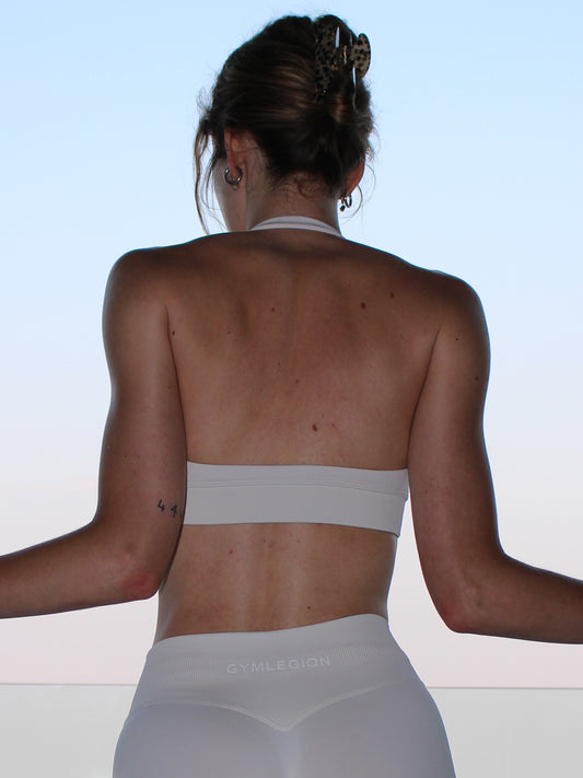 Luma Halter Bra Feather Beige