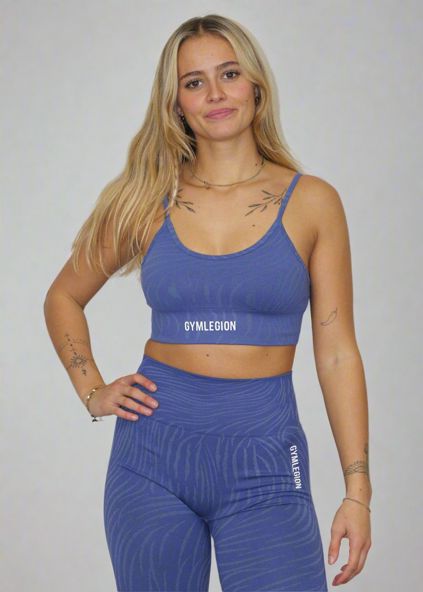 Zebra Sports Bra Blauw