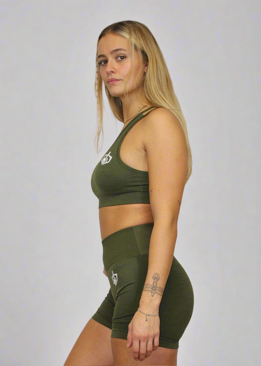 Effortless Sports Bra Green marl