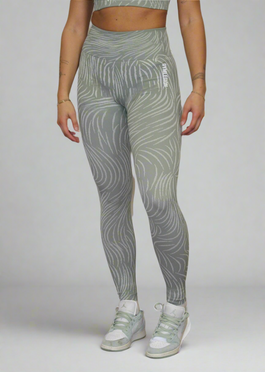 Zebra legging Nature Green