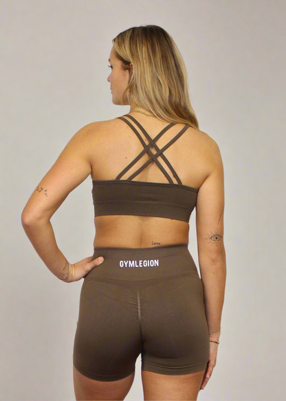 Effortless Sports Bra Archive Brown