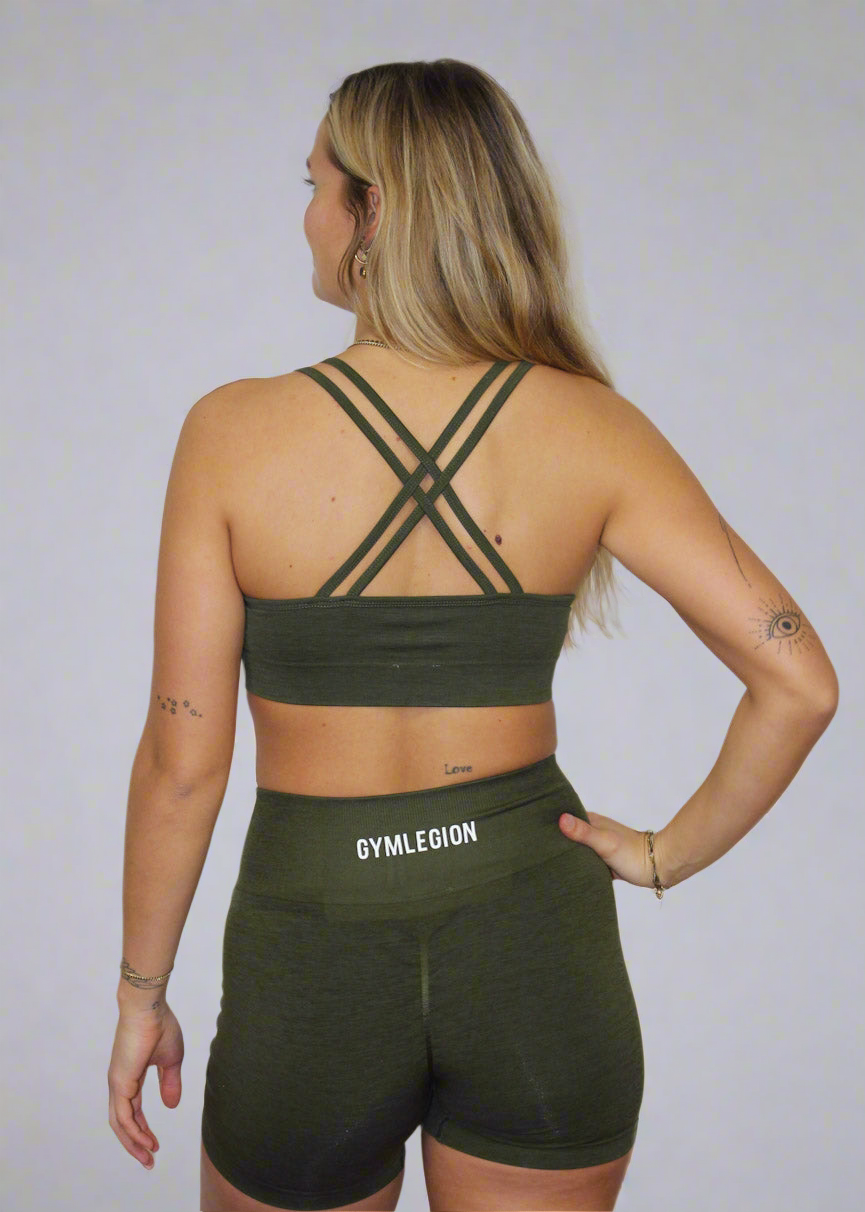 Effortless Sports Bra Green marl