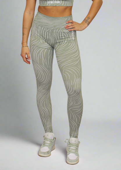 Zebra legging Nature Green